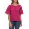 646DD_2 prAna Purple Sprinkle Chryssa Shirt - Short Sleeve (For Women)