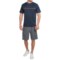 142RF_2 Prince Horizontal Stripe T-Shirt - Crew Neck, Short Sleeve (For Men)