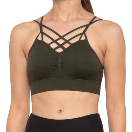 cage front sports bra