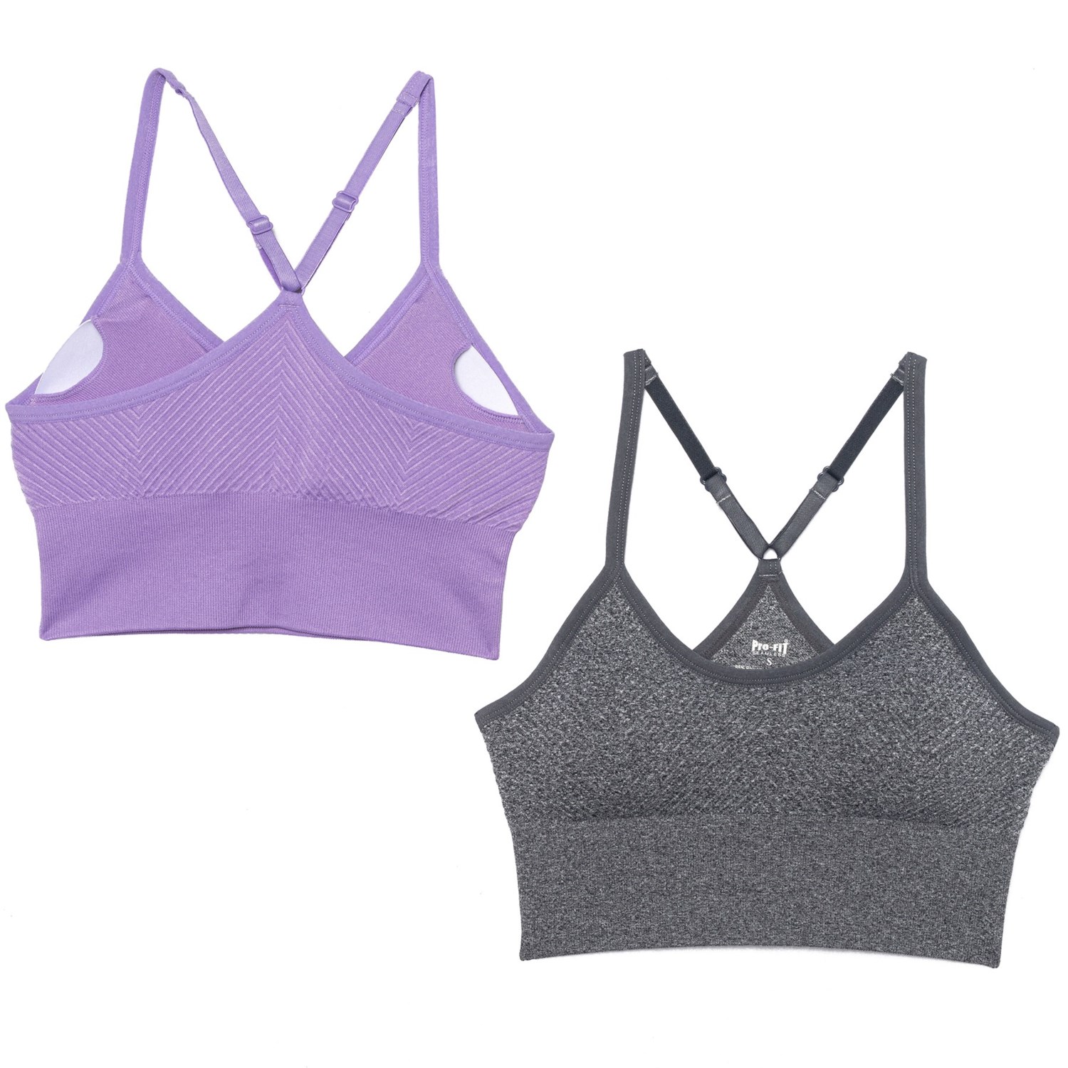 Pro-Fit Seamless Ribbed Racerback Short Sports Bra (For Women) - Save 65%