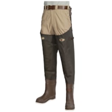 Pro Line 3-Ply Stretch Hip Waders - Felt Sole, Insulated (For Men) in Brown - Closeouts