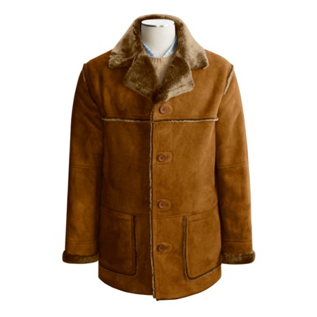 Aston Classic Suede Shearling Coat (For Men) 1001D - Save 68%