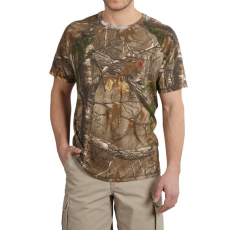 Carhartt Force Cotton Delmont Camo T-Shirt - Relaxed Fit, Short Sleeve (For Men)