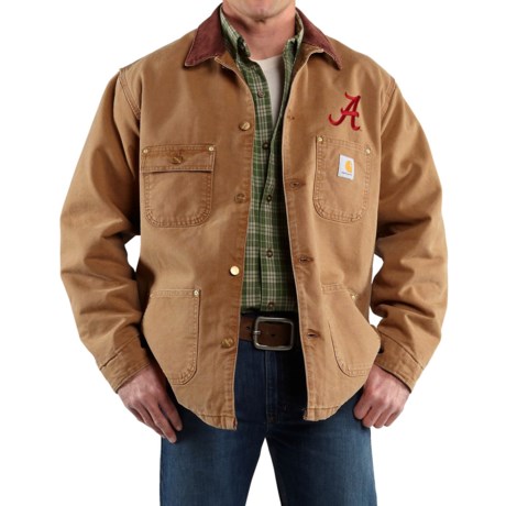 Carhartt Weathered Cotton Duck Chore Coat - College Logo (For Men)