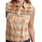 Roper Tupelo Honey Plaid Western Shirt - Button Front, Sleeveless (For Women)