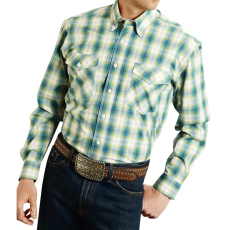 Roper Cotton Plaid Shirt - Button Front, Long Sleeve (For Men and Big Men)