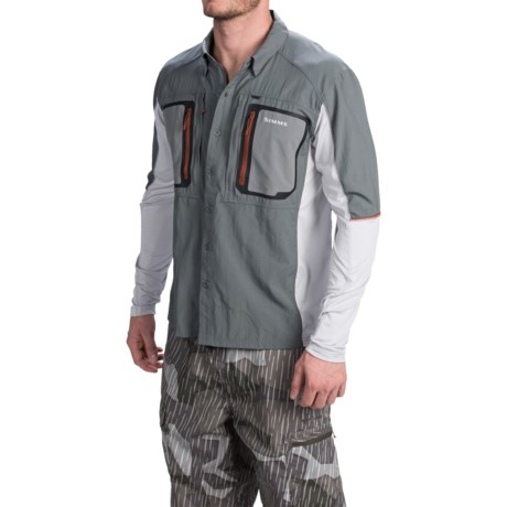 Simms Taimen Tricomp Fishing Shirt -  UPF 50+, Long Sleeve (For Men)