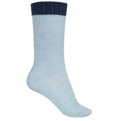 Goodhew Lattice Crew Socks - Merino Wool Blend (For Women)