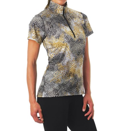 Kerrits Ice-fil® Equestrian Mesh Shirt - UPF 30+, Zip Neck, Short Sleeve (For Women)