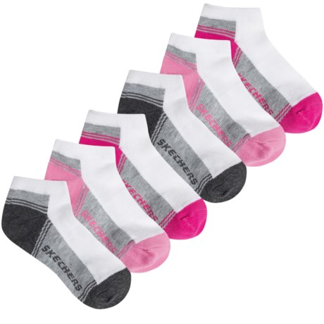 Skechers Fashion Low-Cut Socks - 6-Pack, Below the Ankle (For Little and Big Girls)