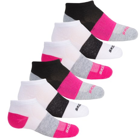 Skechers Fashion Sport Socks - 6-Pack, Below the Ankle (For Little and Big Girls)