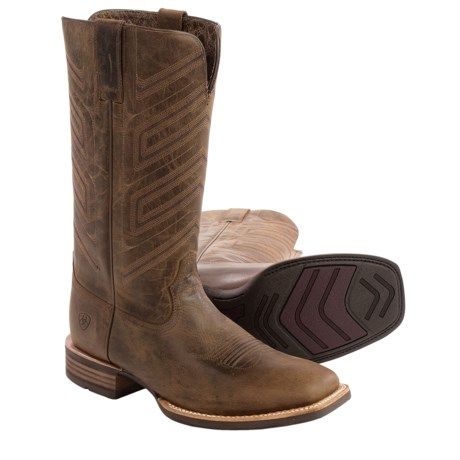 Ariat Short Go Cowboy Boots - Leather, Square Toe (For Men)