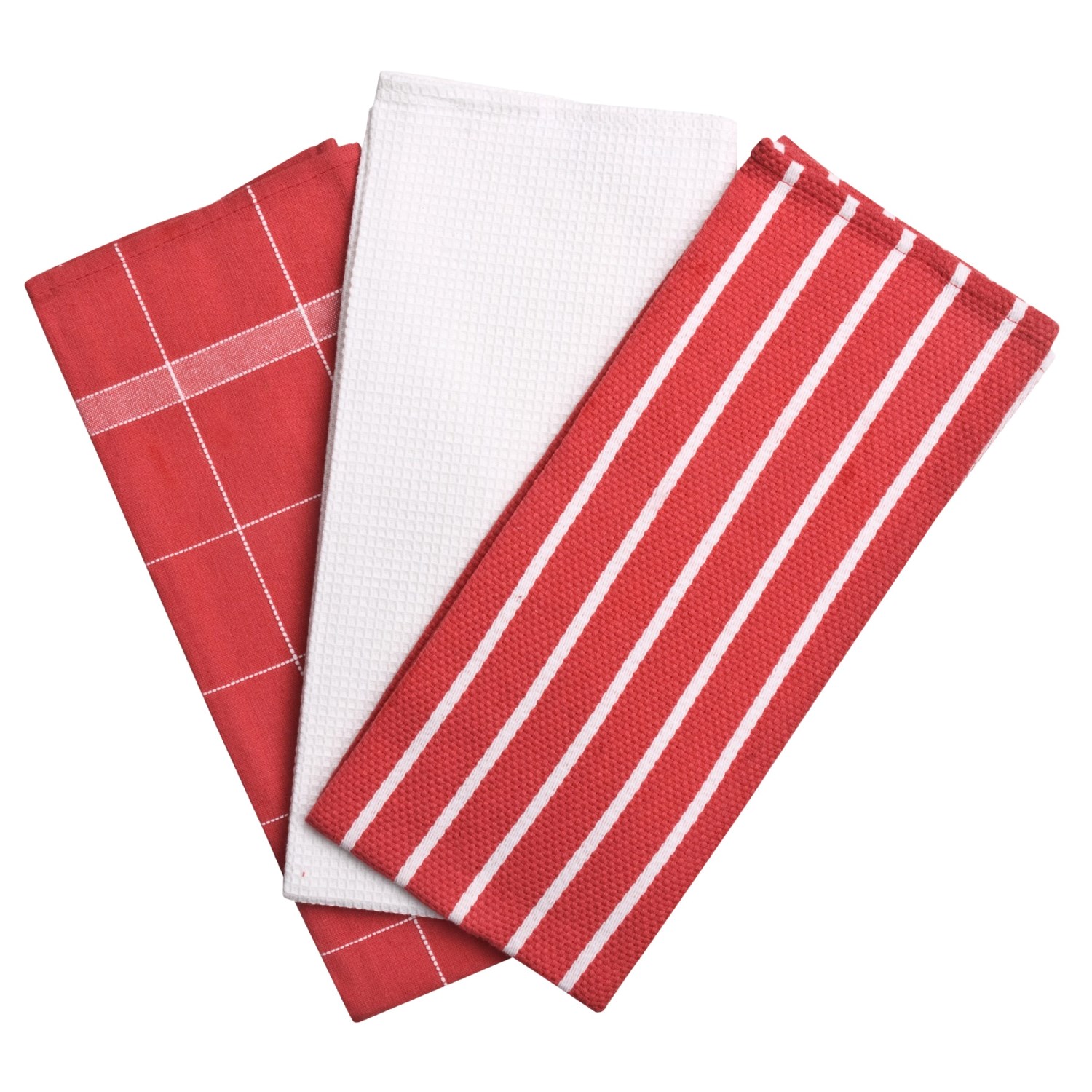 DII Flat Woven Cotton Dish Towels - Set of Three 1141A - Save 50%