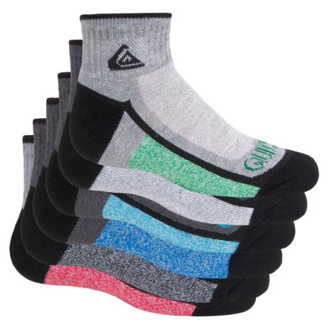 Quiksilver Print Ankle Socks - 6-Pack (For Little and Big Boys)