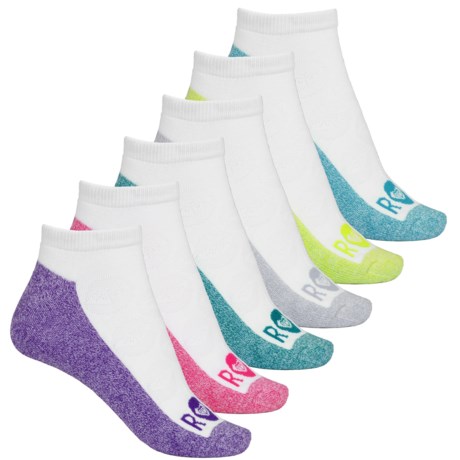 Roxy Marled-Sole No-Show Socks - 6-Pack, Below the Ankle (For Women)