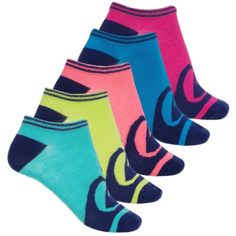 Roxy Basic No-Show Socks - 5-Pack, Below the Ankle (For Women)
