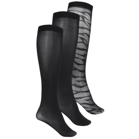 Kensie Trouser Socks - 3-Pack, Over the Calf (For Women)