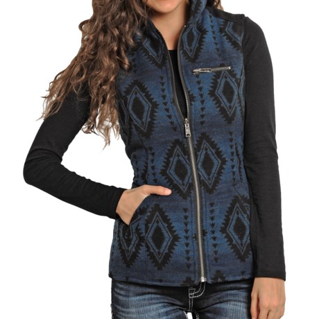 Powder River Outfitters Cora Aztec Reversible Vest - Wool (For Women)