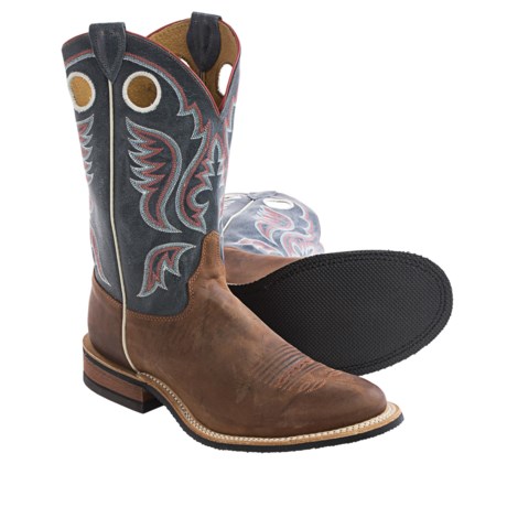 Justin Boots Bent Rail Cowboy Boots - Leather, Round Toe (For Men)