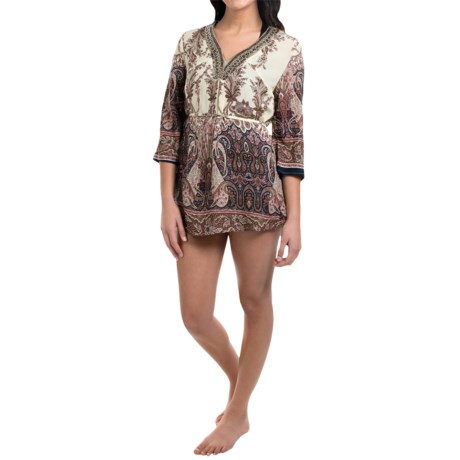 Studio West Border Print Tunic Cover-Up - 3/4 Sleeve (For Women)