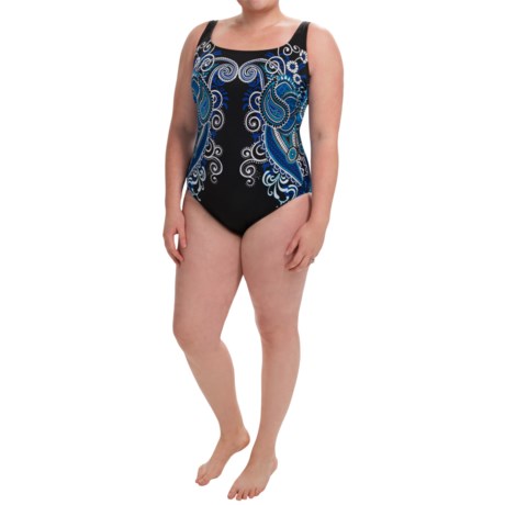 Longitude Heavenly Scoop Neck One-Piece Swimsuit (For Plus Size Women)