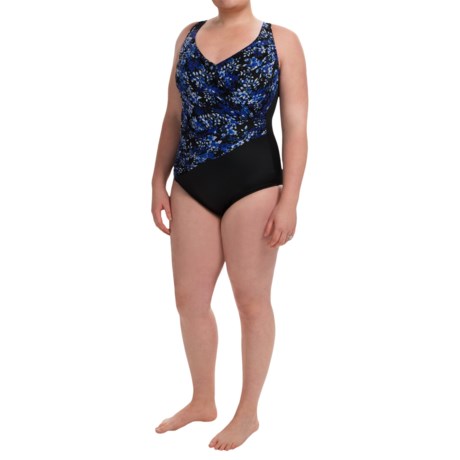 Longitude Mini Garden One-Piece Swimsuit (For Plus Size Women)