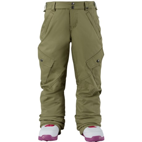 Burton Elite Cargo Snowboard Pants - Waterproof, Insulated (For Little and Big Girls)