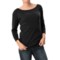 August Silk Round-Neck T-Shirt - 3/4 Sleeve (For Women)
