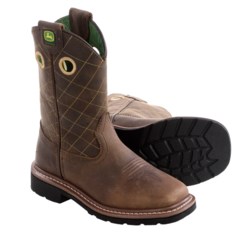John Deere Footwear Cowboy Boots - Leather, Square Toe (For Toddlers)