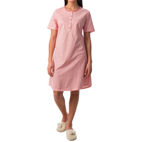 Calida Early Flower Nightshirt - Cotton Jersey, Short Sleeve (For Women)