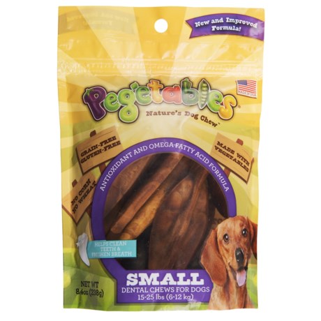 Pegetables Natural Vegetable Dental Chews - Small Dogs