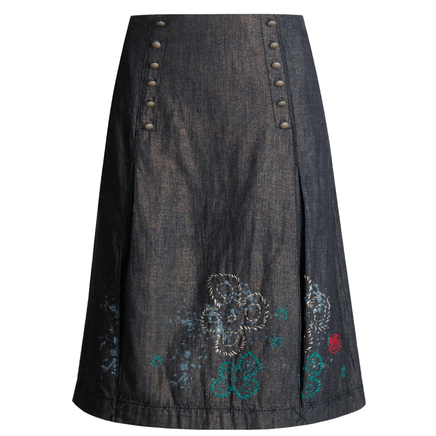 Blue Willi's Pleated Embroidered Skirt (For Women) 1240W - Save 66%