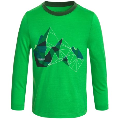 Icebreaker Tech Glass Mountain Shirt - Merino Wool, Long Sleeve (For Little and Big Kids)