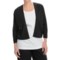 Joan Vass Cotton Cardigan Sweater - 3/4 Sleeve (For Women)