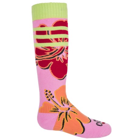 Hot Chillys Gidget Midweight Ski Socks - Over the Calf (For Little and Big Kids)
