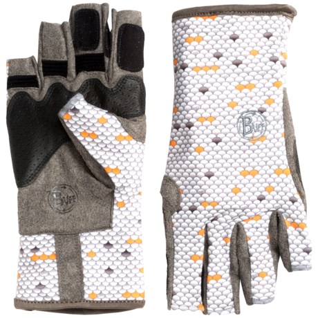 Buff Pro Series Angler Gloves - UPF 50+, Fingerless (For Men and Women)