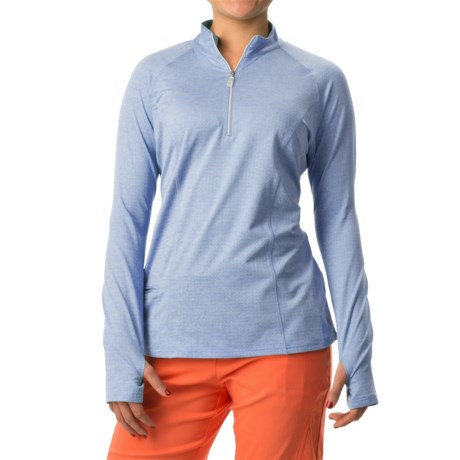 Bette & Court Odyssey Space-Dye Shirt - UPF 30+, Zip Neck, Long Sleeve (For Women)