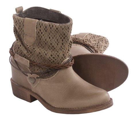 Coolway Clea Leather Ankle Boots - Hidden Wedge Heel (For Women)