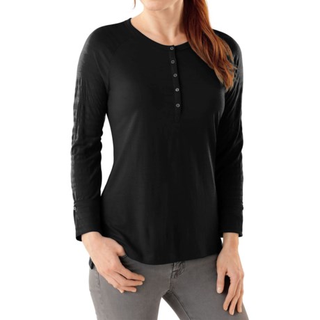 SmartWool Burnout Henley Shirt - Merino Wool, Long Sleeve (For Women)