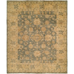 HRI Oushak Hand-Knotted Wool Accent Rug - 6x9’