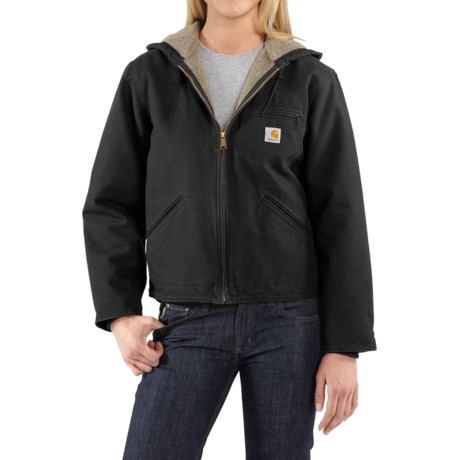 Carhartt WJ141 Sandstone Sierra Jacket - Sherpa Lined, Factory Seconds (For Women)