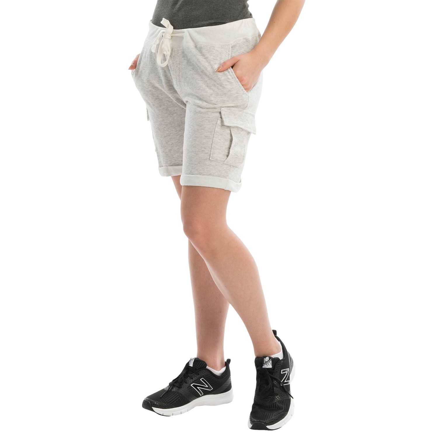 Philosophy Heathered Knit Cargo Shorts (For Women)