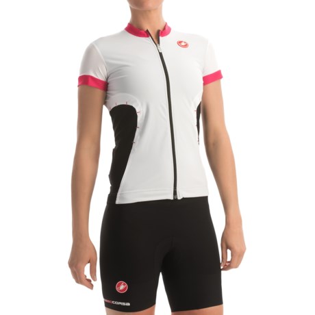 Castelli Gustosa FZ Cycling Jersey - Full Zip, Short Sleeve (For Women)