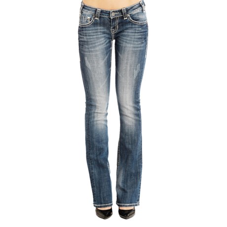 Rock & Roll Cowgirl Feather Stitch Rival Jeans - Low Rise, Bootcut (For Women)
