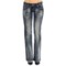 Rock & Roll Cowgirl Border Diamond Bootcut Jeans - Low Rise (For Women)