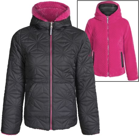 Pacific Trail Quilted Fleece Reversible Jacket (For Big Girls)