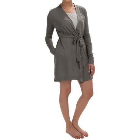Yummie Tummie Jersey-Knit Short Robe - Long Sleeve (For Women)