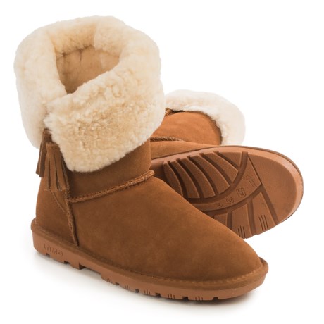 LAMO Footwear V-Tassel Sheepskin Boots - Suede (For Women)