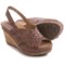 Earth Aries Sandals - Leather, Wedge Heel (For Women)