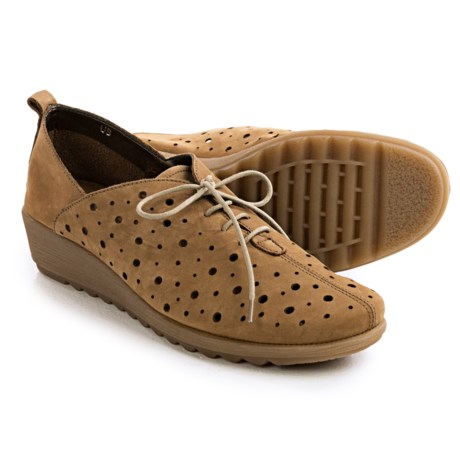The Flexx Run Crazy Wedge Lace Shoes - Nubuck (For Women)